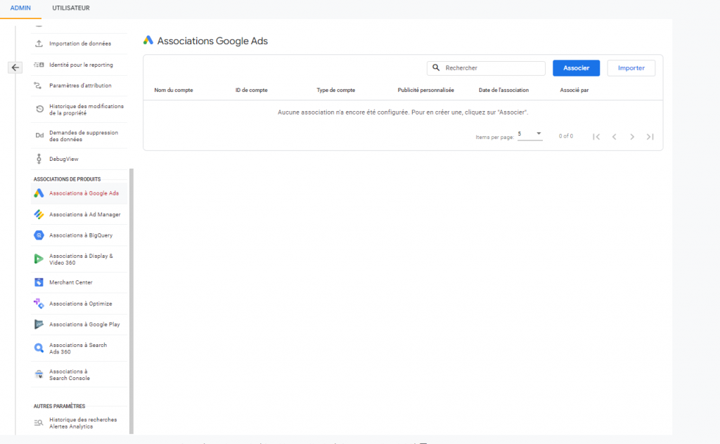 association google ads avec GA4